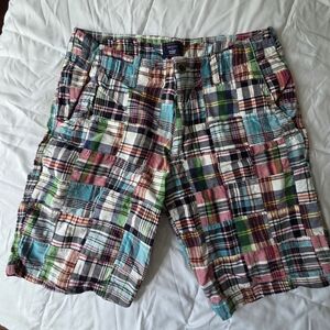 GAP Men's Colorful Madras Plaid Shorts